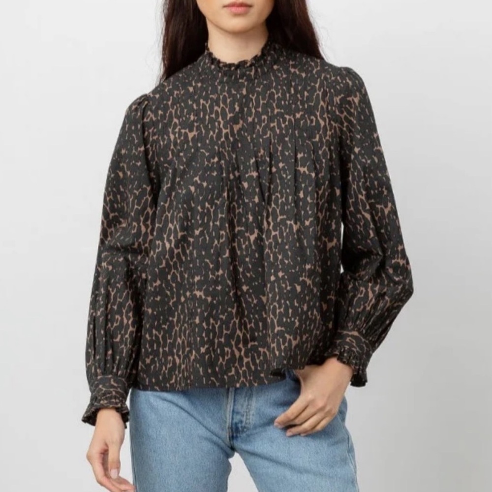 Rails Ariana Smocked Peasant Top In Savannah